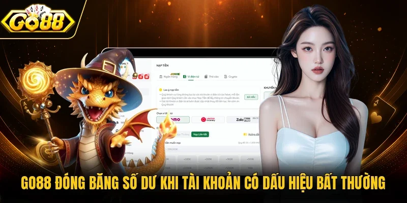 Go88 đóng băng số dư khi tài khoản có dấu hiệu bất thường